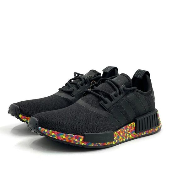 Adidas NMD R1 Men Sz 11 Casual Running Shoe Black Multicolor Trainer Sneaker NEW - Picture 6 of 11